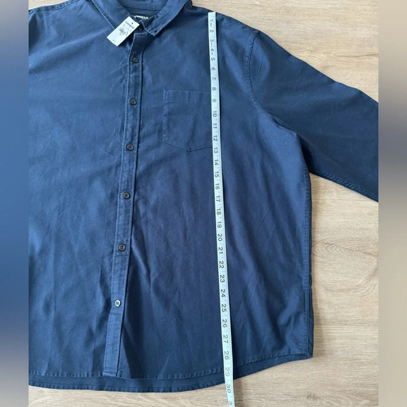 Men's Express Button Up Shirt NWT Blue SZ XXL - Picture 6 of 7